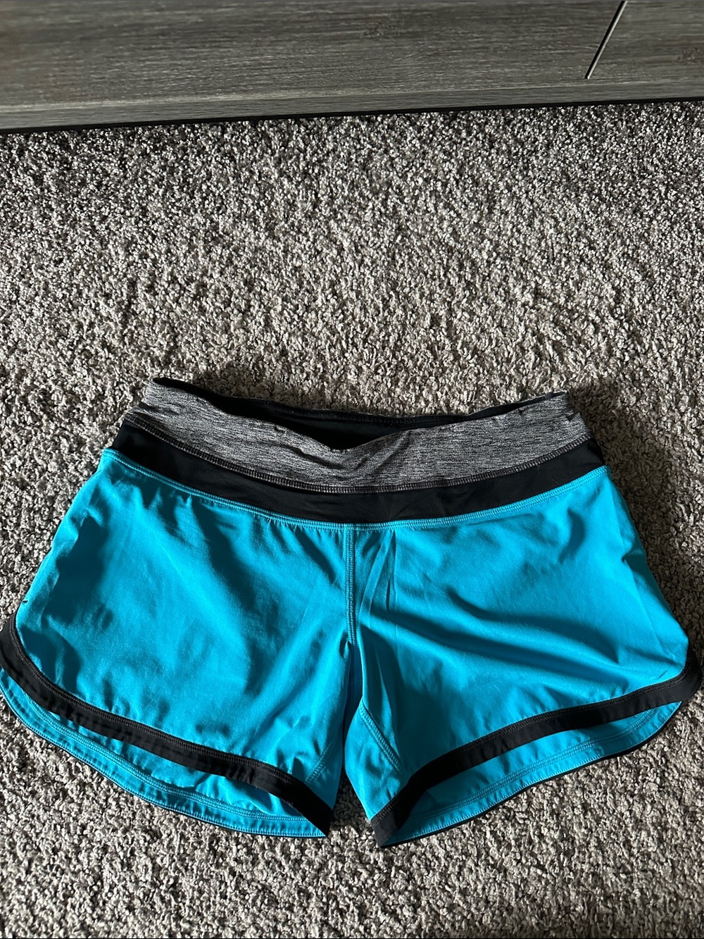 Women’s Active Running Shorts in Bright Teal with Contrast Trim